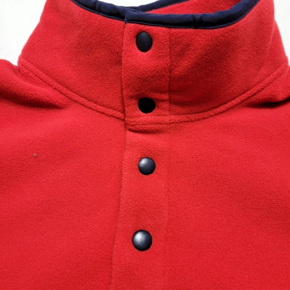 Polo Ralph Lauren Polar Tech Fleece 1/2 Button Knit Pullover polartec Red Blue - Picture 5 of 10